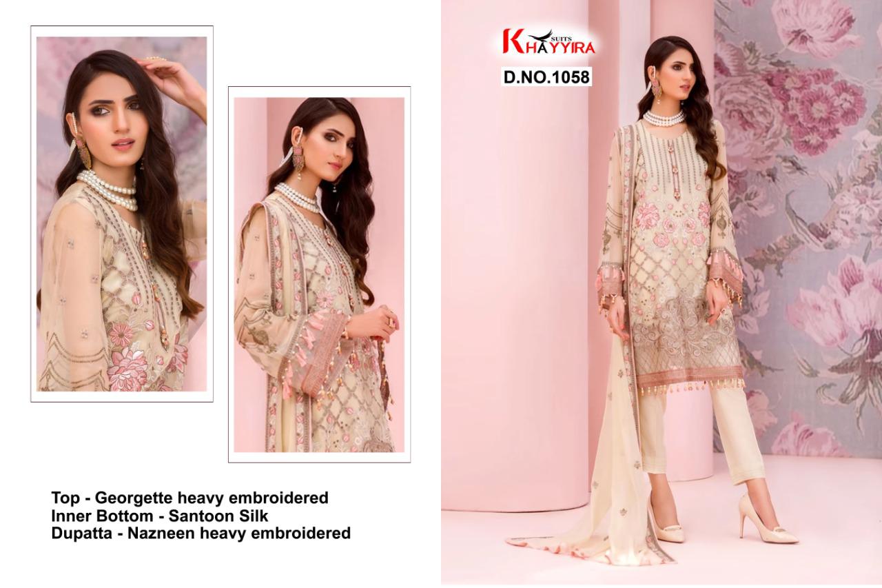 PAKISTANI SUITS D NO 1058 BY KHAYYIRA